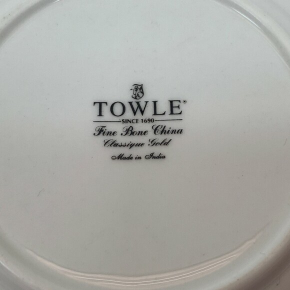 Towle Classique White Gold Saucer Plate 6 1/4" across - Picture 4 of 5